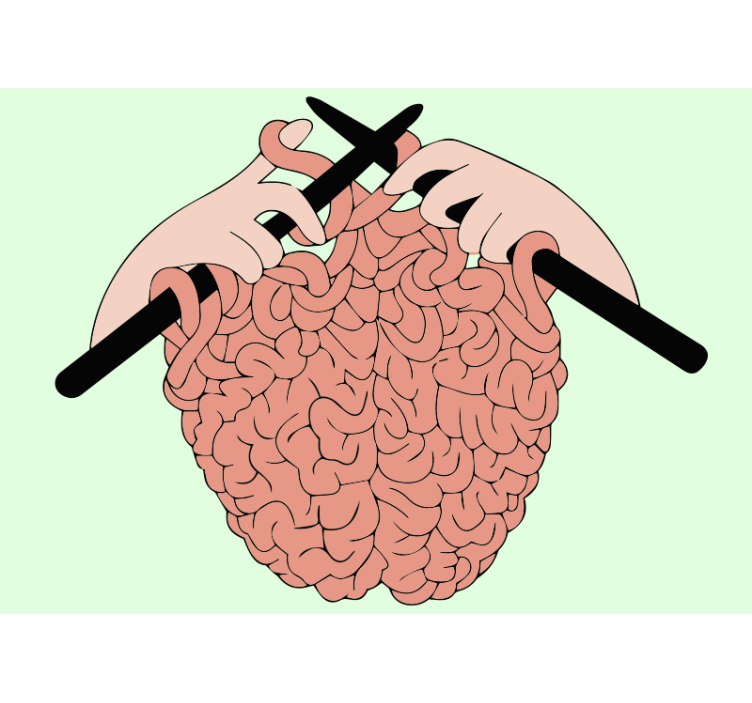 Brain Crafting Concept wall mural text - TenStickers