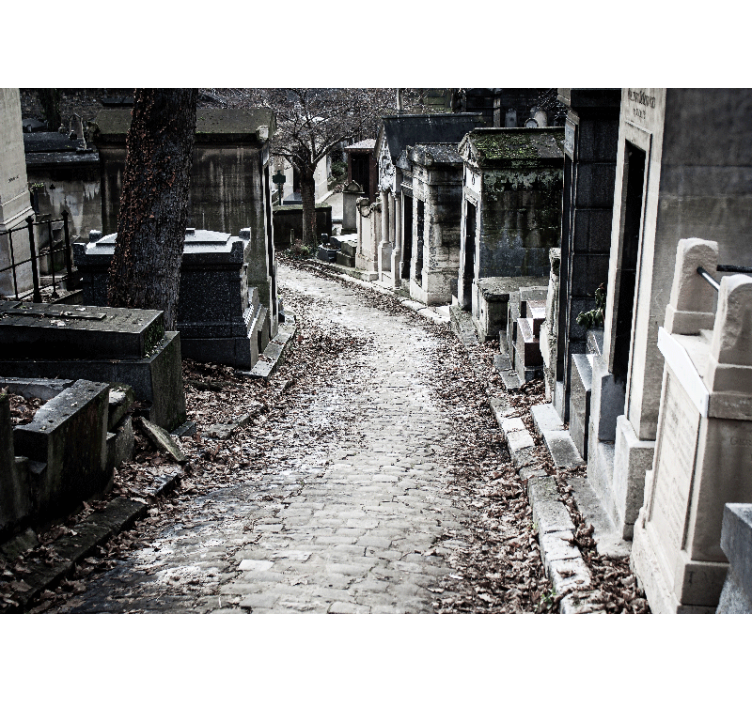 Cemetery Pathway Scene other wall mural city - TenStickers