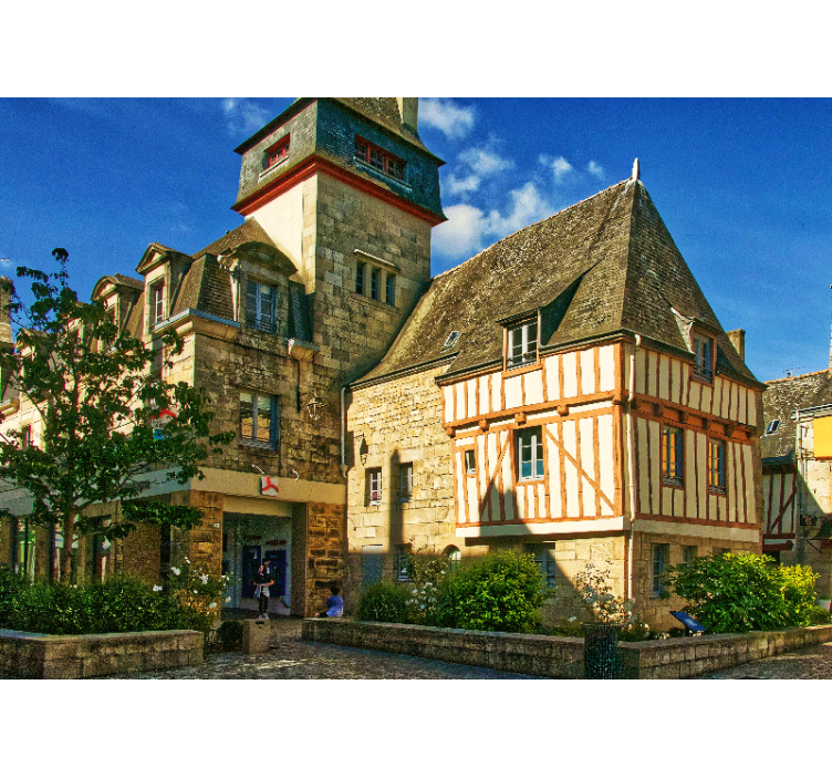 Wall mural city historic french architecture - TenStickers