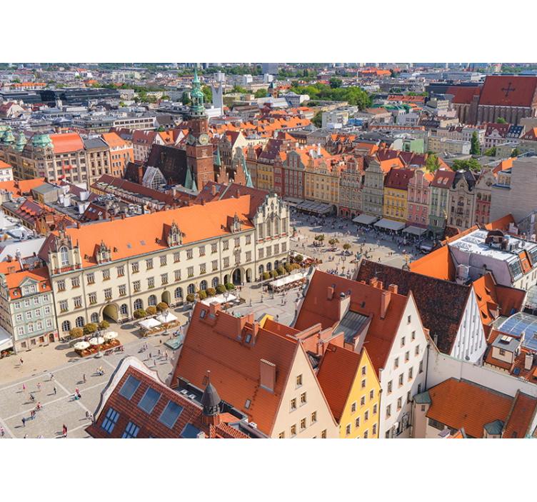 Historic Cityscape View wall mural city - TenStickers