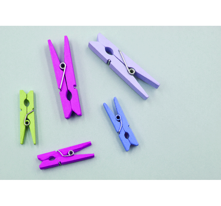 Colorful Clothespins Arrangement other wall mural pattern - TenStickers