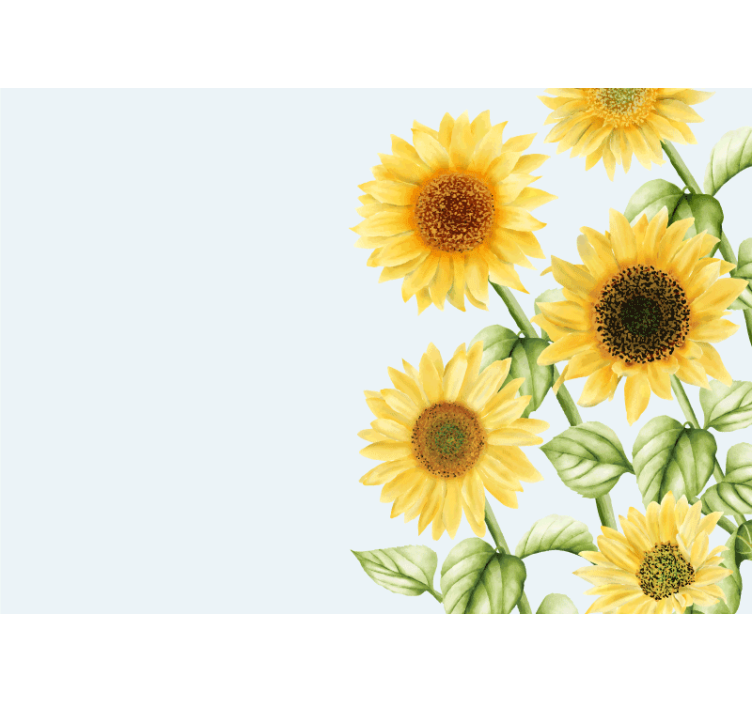 Sunflower Blossoms Display flowers wall mural - TenStickers