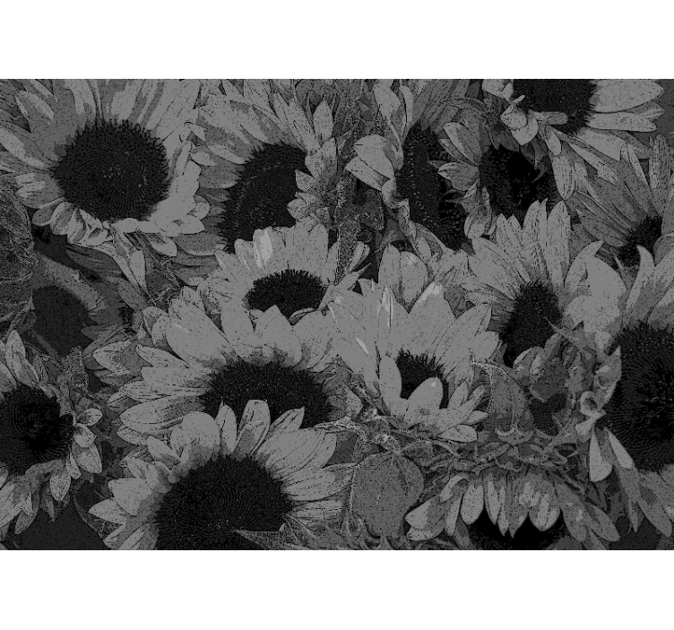 Sunflower Floral Pattern flowers wall mural - TenStickers