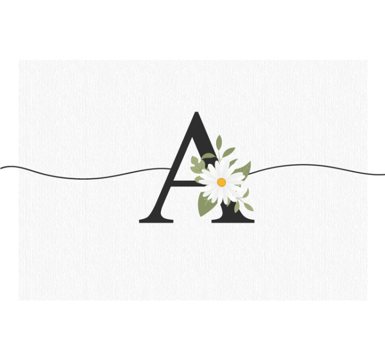 Murals for teenage bedrooms personalized initial daisy - TenStickers