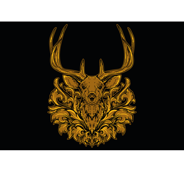 Wall mural animals majestic deer portrait - TenStickers