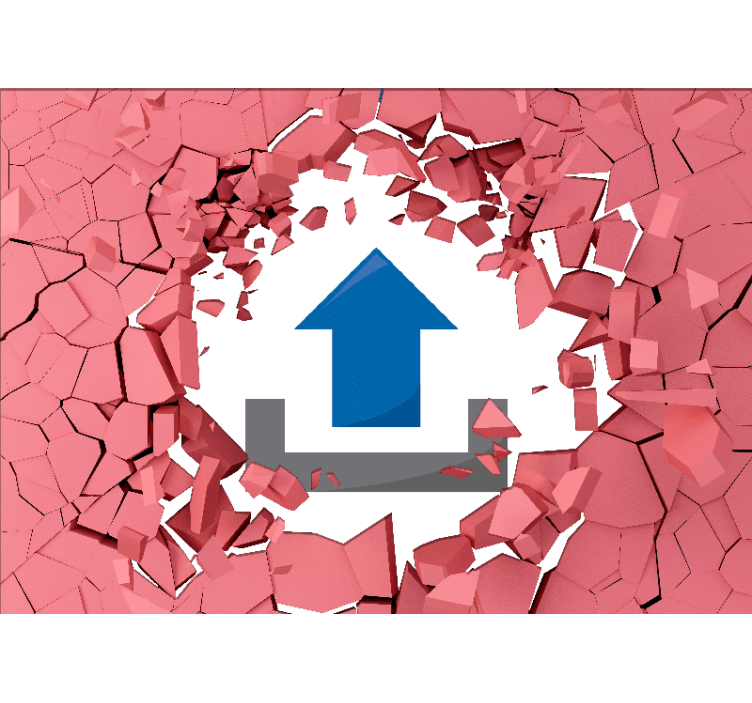 3d mural wallpaper breaking through walls - TenStickers