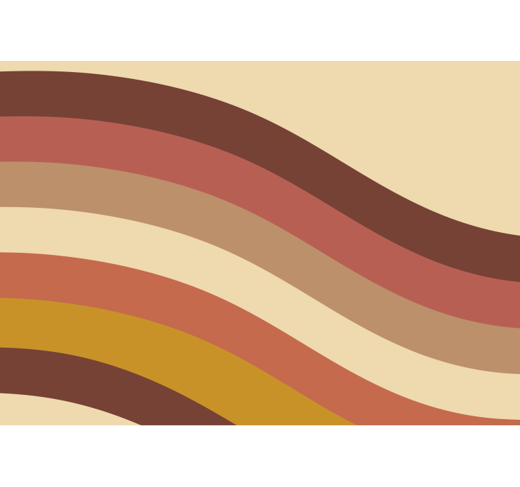 Wavy Earth Tones abstract mural wallpaper - TenStickers