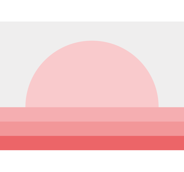 Flowers wall mural sunset floral design - TenStickers