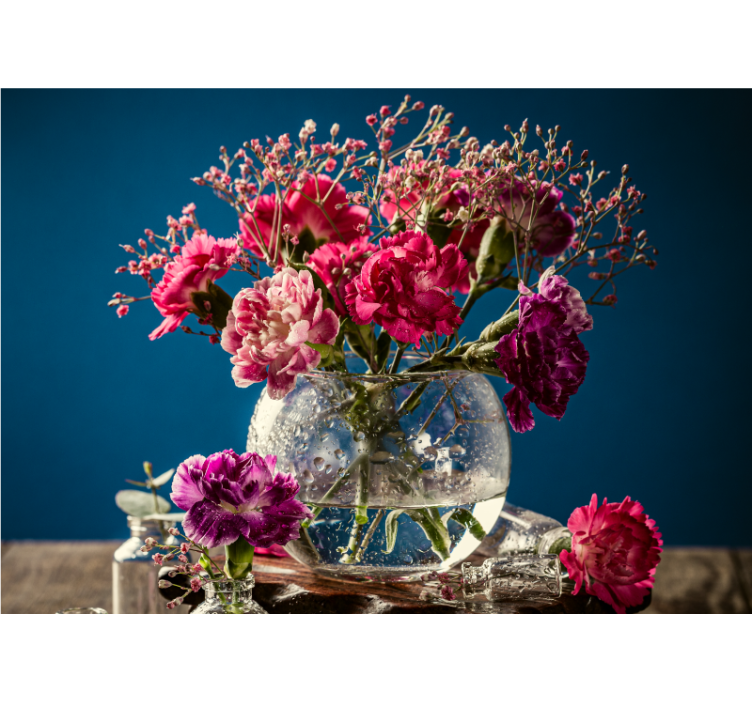 Flowers wall mural lively bloom arrangement - TenStickers