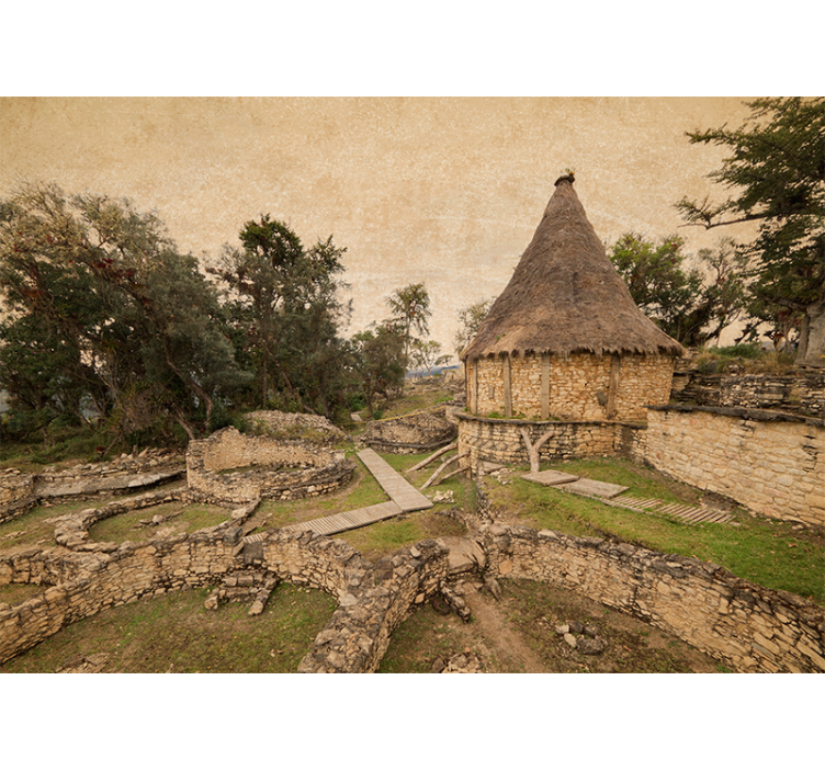 Ancient structure landscape landscape wall mural - TenStickers