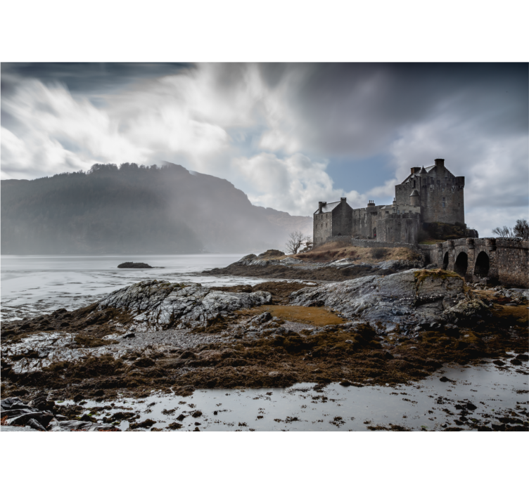 Wall mural city scottish castle landscape - TenStickers