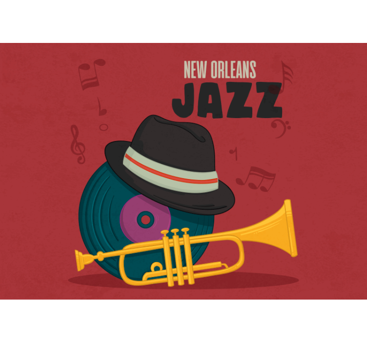 Wall mural music new orleans jazz art - TenStickers