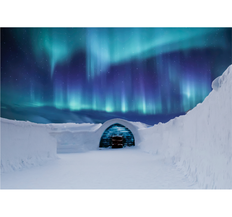 Landscape wall mural aurora borealis wonderland - TenStickers