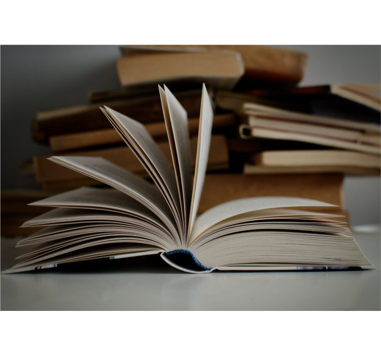 Wall mural text open book scene - TenStickers