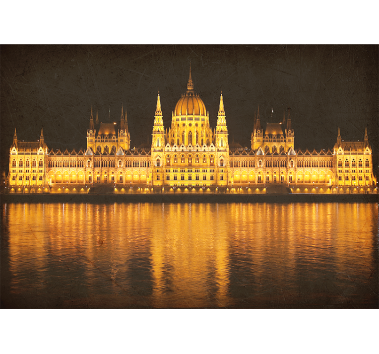 Other wall mural city budapest night scene - TenStickers