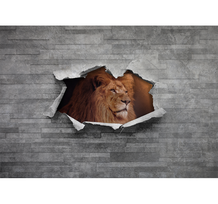 Wall mural lion majestic lion artwork - TenStickers