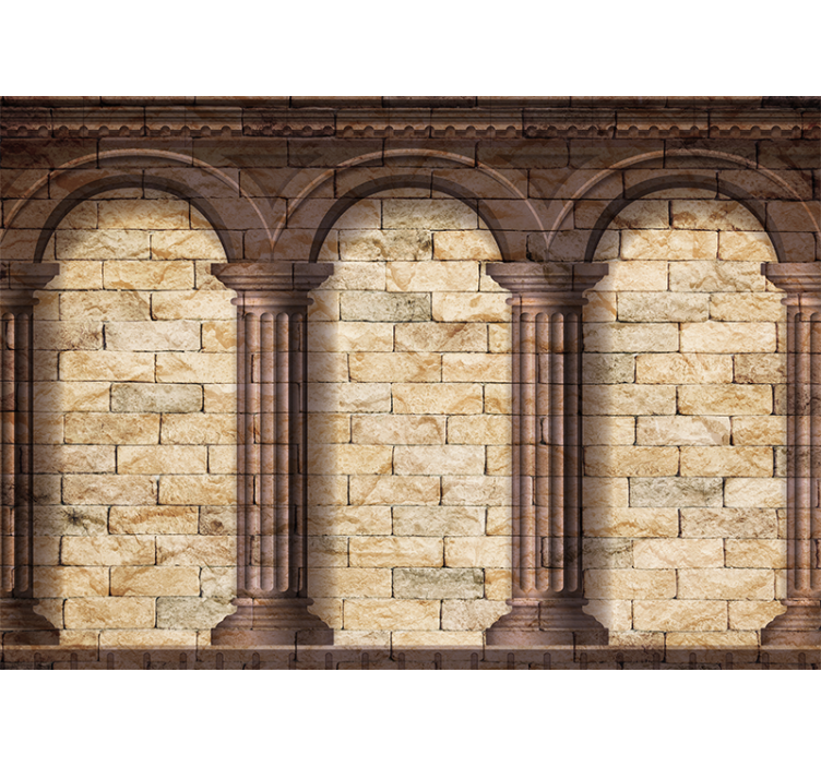 Wall mural classic art arched stone columns - TenStickers