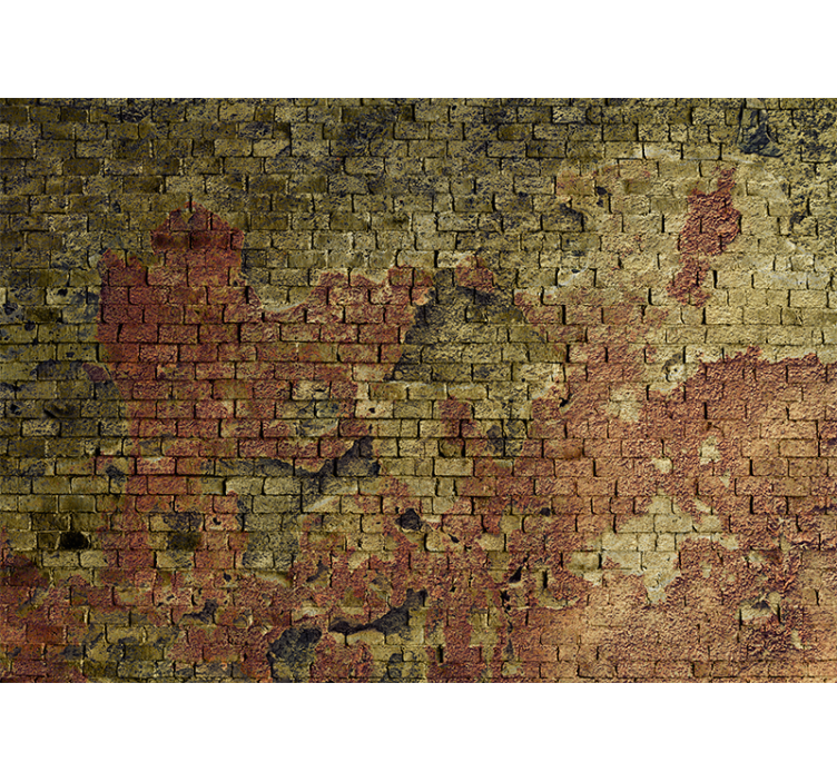 Stone wall mural aged brick texture - TenStickers