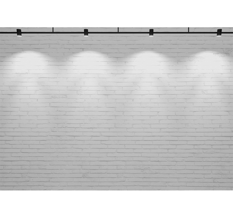 White brick texture wall mural pattern - TenStickers