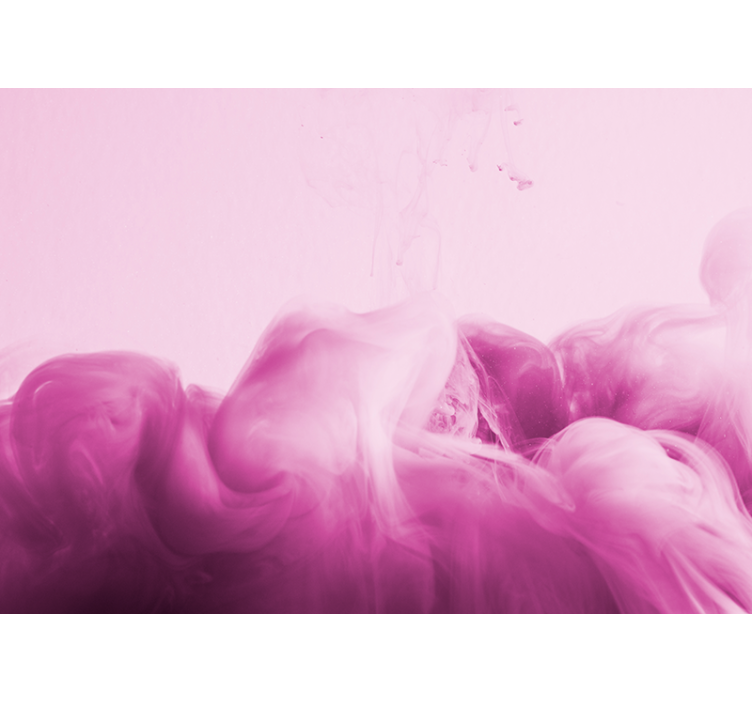 Abstract mural wallpaper pink smoke flow - TenStickers