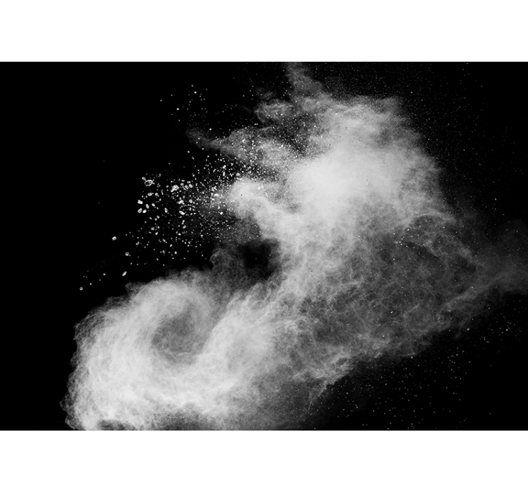 3d mural wallpaper smoke cloud design - TenStickers