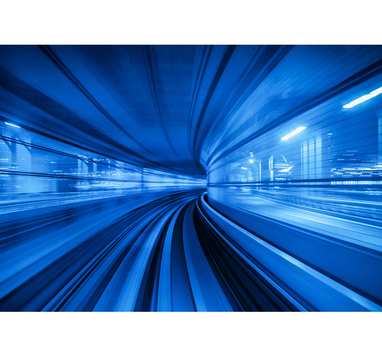 Automotive wall murals dynamic subway motion - TenStickers