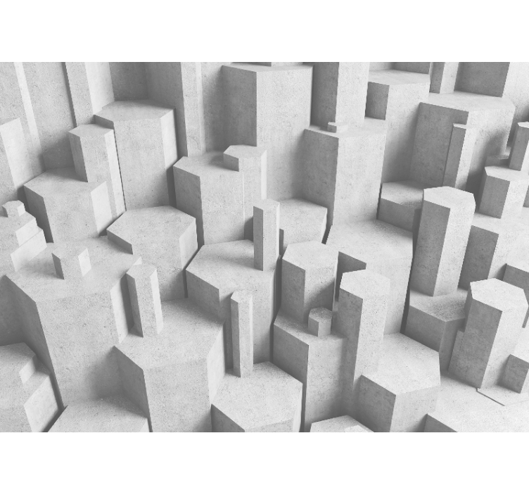 Wall mural pattern concrete geometric shapes - TenStickers