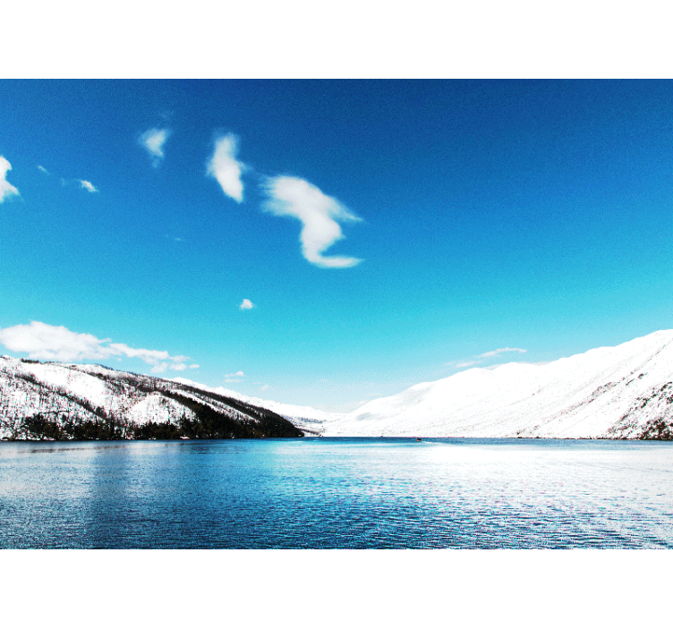 Landscape wall mural snow-capped mountains - TenStickers