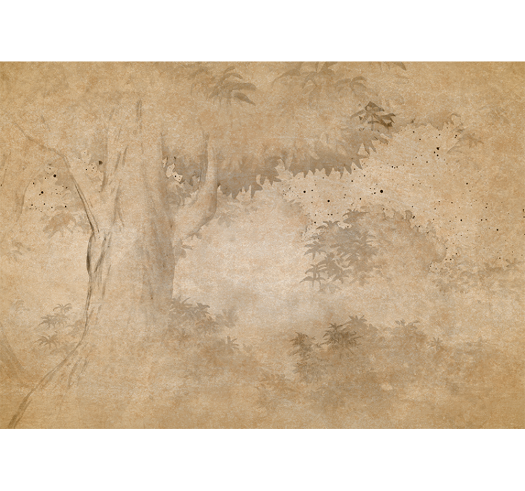 Nature wall mural tree silhouette design - TenStickers