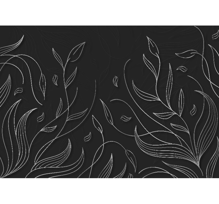 Nature wall mural elegant leaf designs - TenStickers