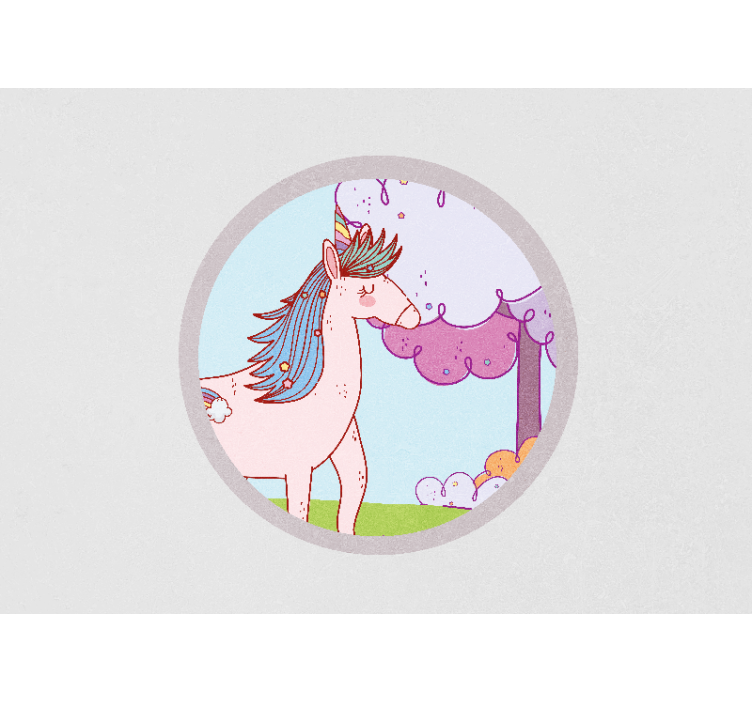 Playful Unicorn Fantasy love wall mural - TenStickers