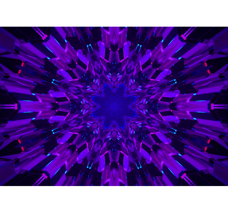 Abstract mural wallpaper geometric star design - TenStickers