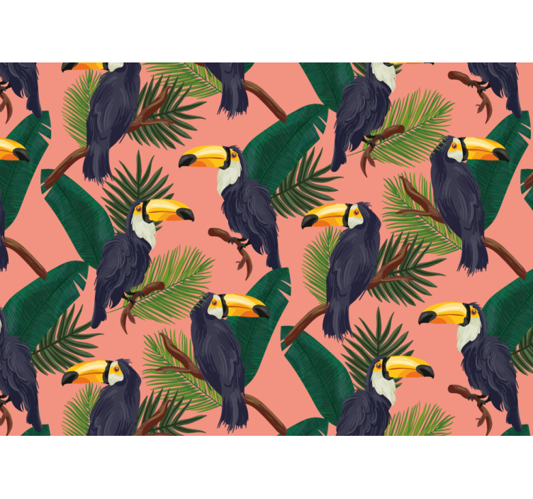 Other wall mural animals tropical toucans design - TenStickers