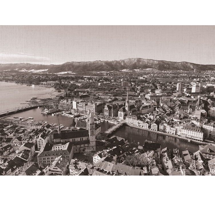 Wall mural city zurich cityscape view - TenStickers