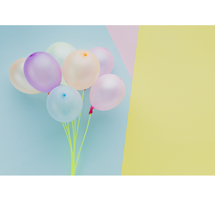 Childrens bedroom wall mural colorful balloon design - TenStickers