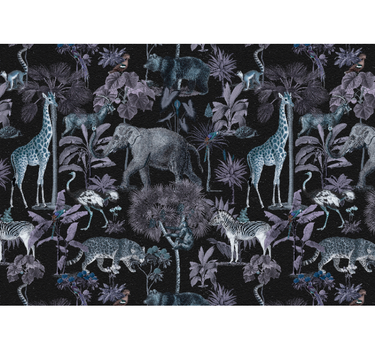 Wall mural animals wildlife safari scene - TenStickers