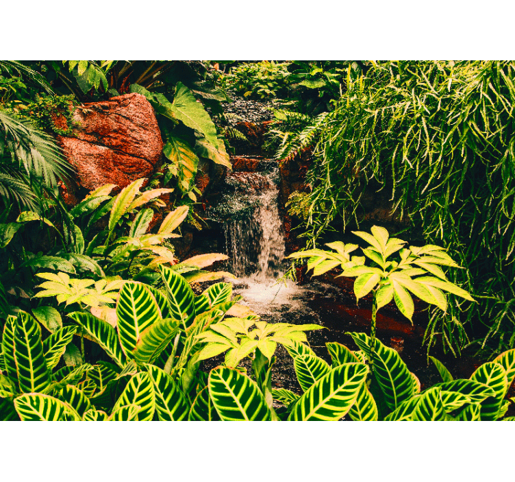 Nature wall mural vibrant tropical landscape - TenStickers