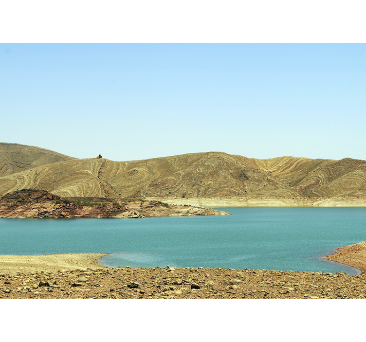 Serene mountain lake mountain wall mural - TenStickers