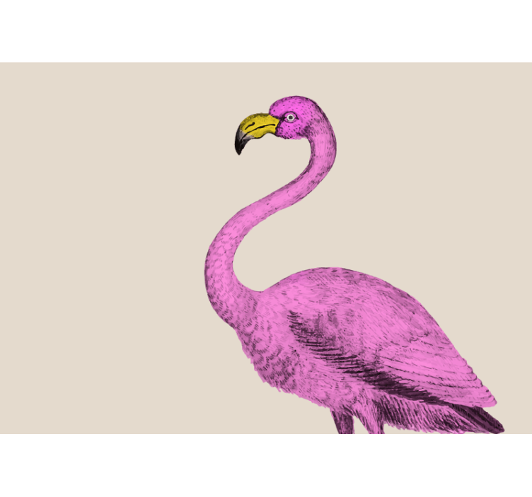 Wall mural animals pink flamingo elegance - TenStickers