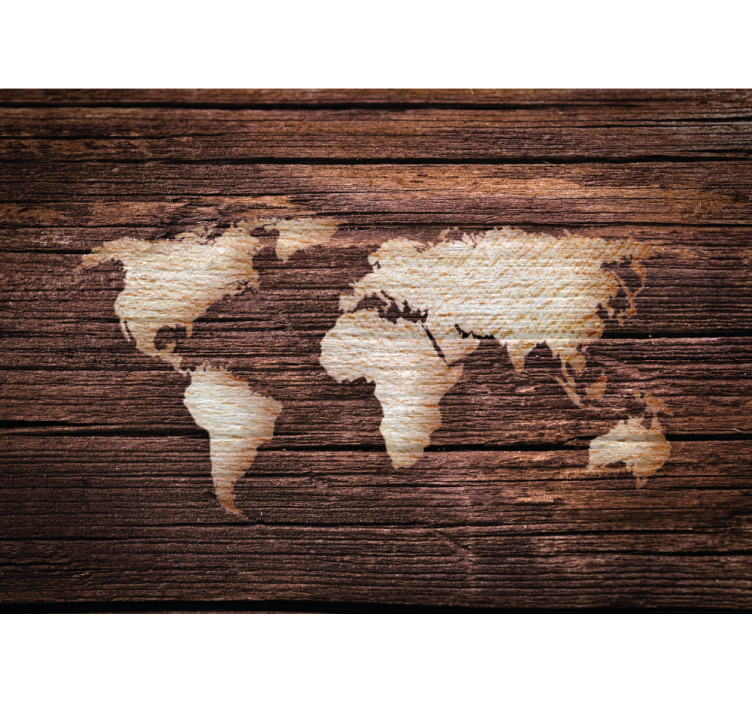 Wall mural world map textured design - TenStickers