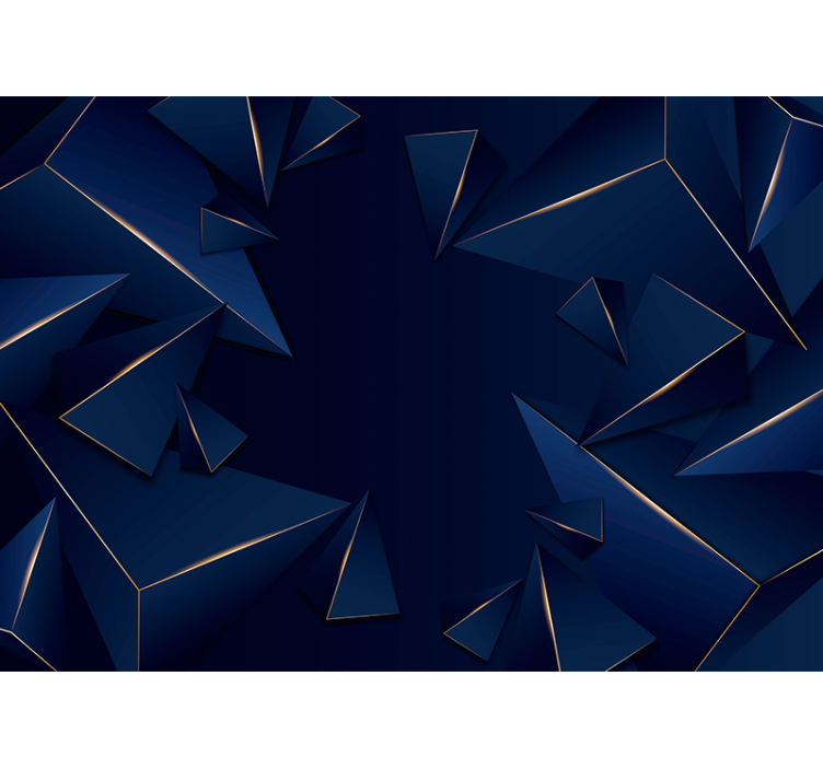 Abstract mural wallpaper geometric shard design - TenStickers
