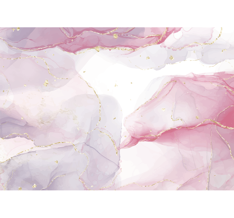Abstract mural wallpaper delicate pink swirls - TenStickers