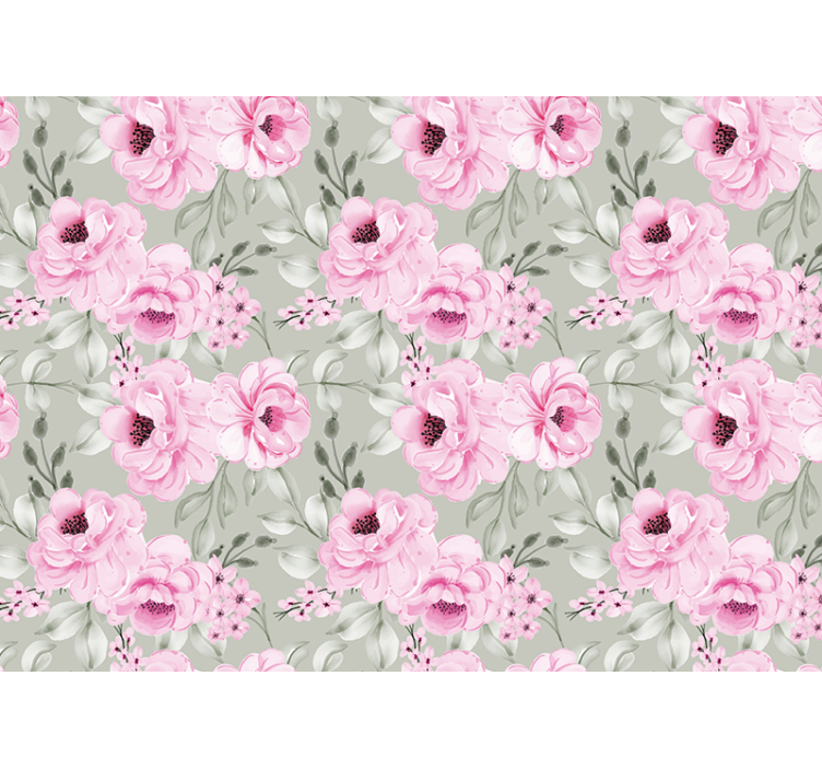 Pastel peonies arrangement flowers wall mural - TenStickers