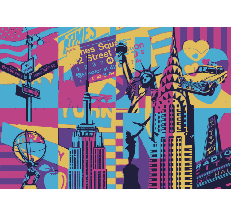 Wall mural city new york cityscape - TenStickers