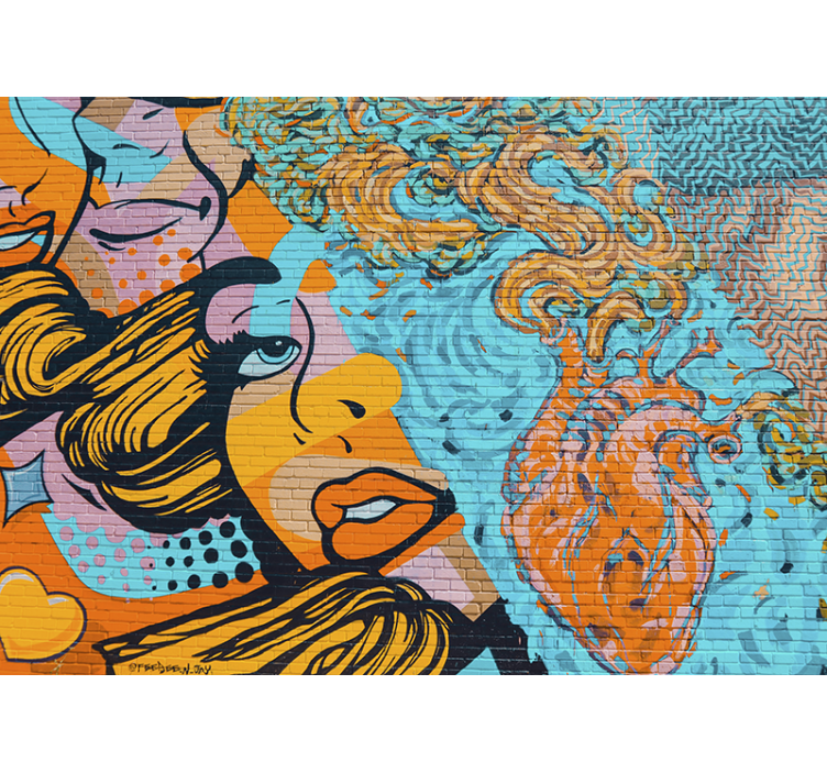 Urban art wall mural colorful city vibes - TenStickers