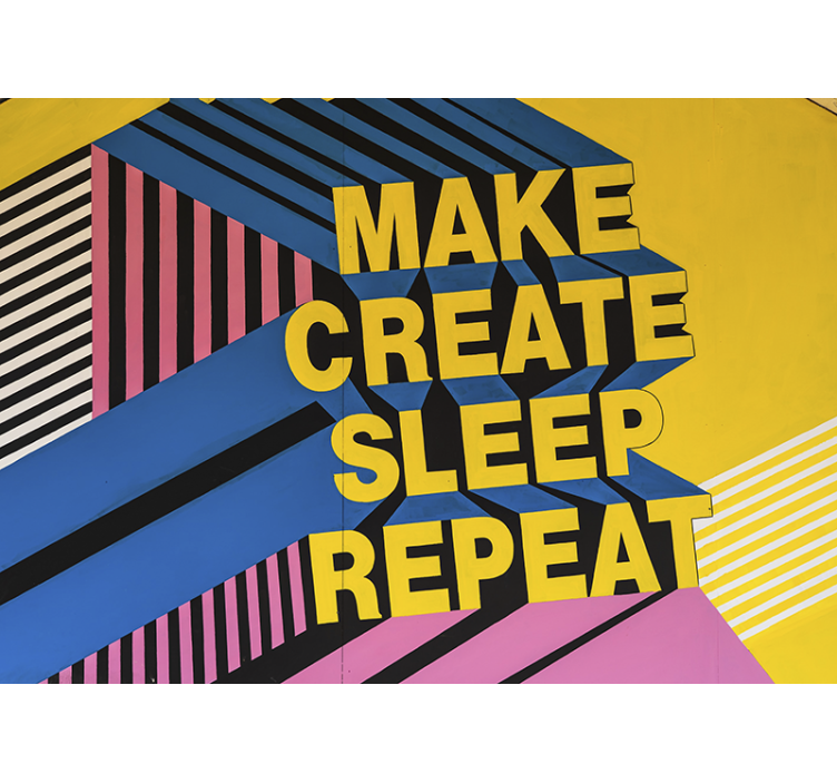 Wall mural text creative life motto - TenStickers