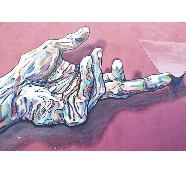 Abstract Hand Gesture wall mural painting - TenStickers