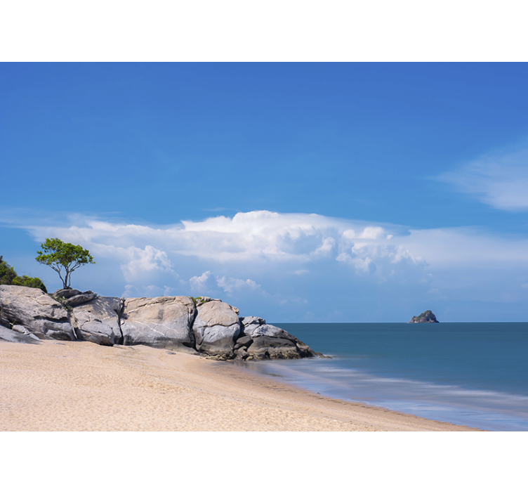 Landscape wall mural serene beach scene - TenStickers