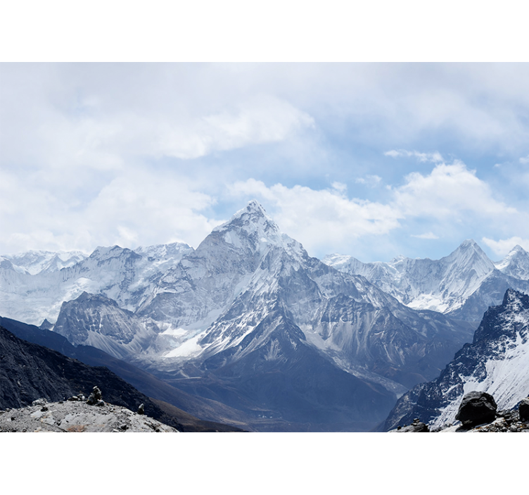 Mountain wall mural grand snow-capped summits - TenStickers