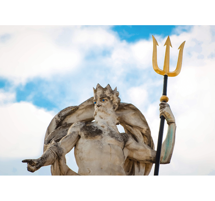 Mythical ocean ruler wall mural painting - TenStickers